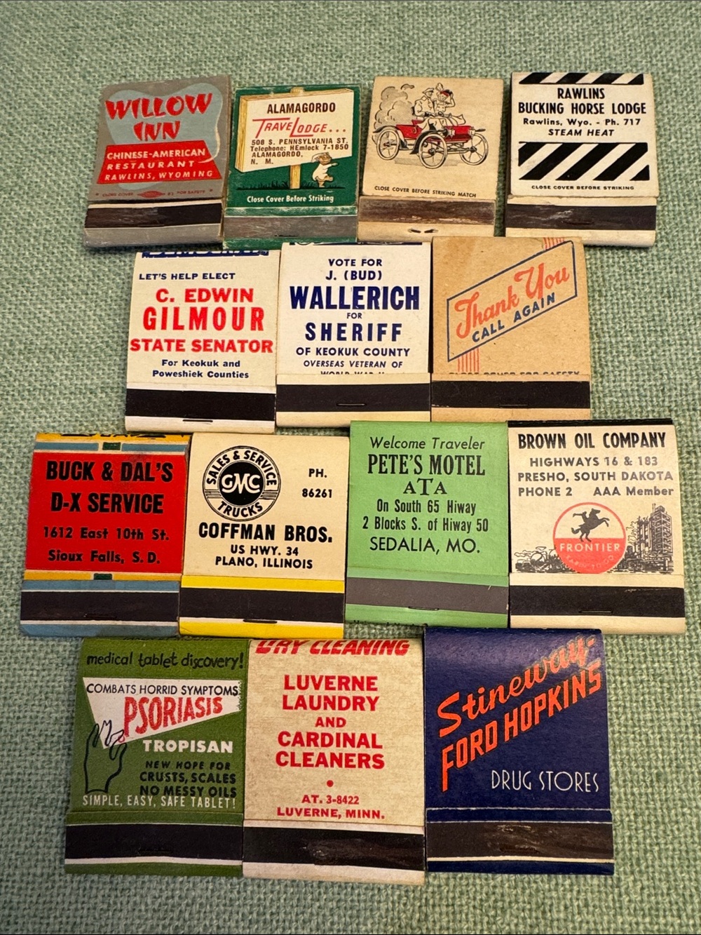 Cross Country Matchbooks from prior to mid-70’s- Strike Pads still on the Front